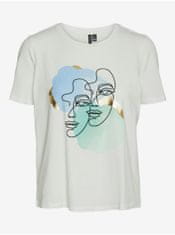 Vero Moda Krémové dámské tričko Vero Moda Facey S