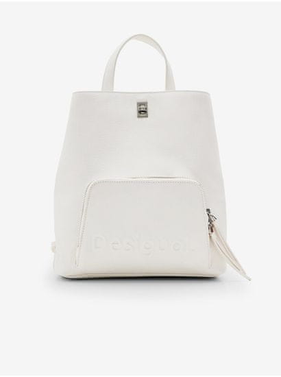 Desigual Bílý dámský batoh/kabelka Desigual Half Logo 24 Sumy Mini