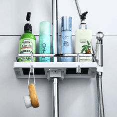 Koupelnová polička, Úložná sprchová polička, Sprchový organizér, Držák na šampon - bez vrtání, maximalizuje prostor, velká kapacita