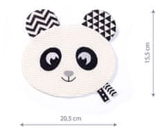 BabyOno Přítulníček, mazlíček/šustík, Happy Panda, 20,5 x 15,5 cm