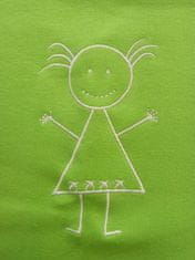 Be MaaMaa Těhotenský pás s výšivkou - holka - zelené jablko