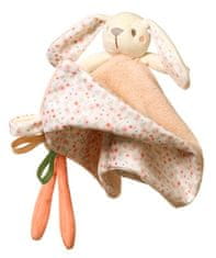 BabyOno Přítulníček, mazlíček s chrastítkem, Baby Bunny. 25 x 25 cm