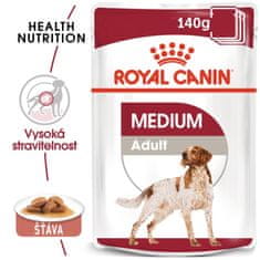 Royal Canin Royal Canin Medium Adult - kapsička pro dospělé střední psy - 10 x 140g