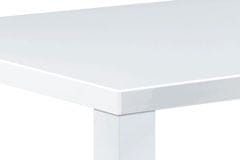 Autronic Moderní jídelní stůl Jídelní stůl 120x80x76 cm, vysoký lesk bílý (AT-3006 WT) (2xKarton)