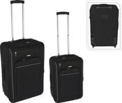 EXCELLENT Cestovní kufr KO-K12200230 na kolečkách textilní sada 2 ks PROWORLD černá