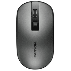 Canyon Počítačová myš CNS-CMSW18DG, tichá, bezdrátové nabíjení / optická / 4 tlačítka / 1600dpi - šedá