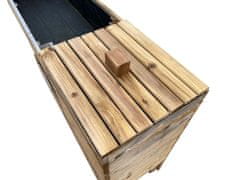Vyvýšený Záhon Inspekce dřevěný Kompostér 120x35x80 cm