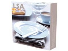LSA International Dine jídelní/snídaňový talíř s okrajem 25cm, set 4ks, LSA International