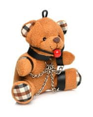 Master Series Gagged Teddy Bear Keychain, klíčenka medvídek masochista