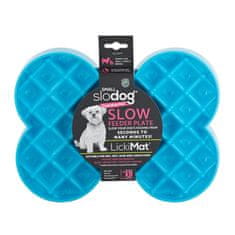 LickiMat SloDog Small lízací / zpomalovací miska kost modrá