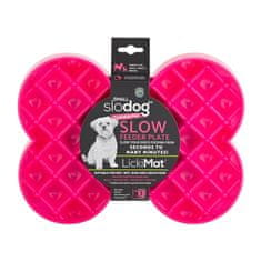 LickiMat SloDog Small lízací / zpomalovací miska kost růžová