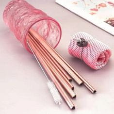 HOME & MARKER® Romantické růžové brčko se srdíčkem na opakované použití | HEARTSTRAW
