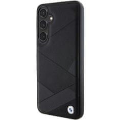 Bmw kryt na Samsung Galaxy S24 PLUS Black Signature Leather Crossing Lines Pattern