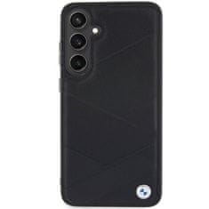 Bmw kryt na Samsung Galaxy S24 PLUS Black Signature Leather Crossing Lines Pattern