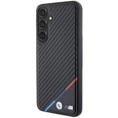 Bmw obal na Samsung Galaxy S24 5G Black Carbon Tricolor Line MagSafe