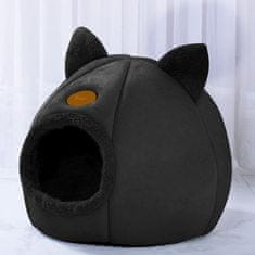 MG Plush pelíšek pro kočky 36 x 33 cm, černý