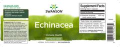 Swanson Echinacea (Třapatka nachová), 400 mg, 100 kapslí