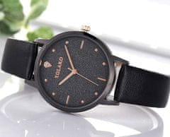 Camerazar Dámské módní hodinky z kvalitní umělé kůže, hnědá/černá/šedá/béžová, 24 cm x 35 mm x 35 mm