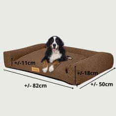DOGESTE Dogeste pelíšek pro psy střední velikosti pro malé psy - koš pro psy omyvatelný - koš pro psy - pohovka pro psy L 82x50 cm, hnědá