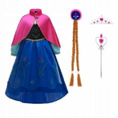 bHome Dětský kostým ANNA Frozen s doplňky 122-128 L