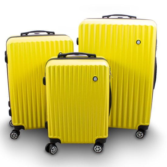 shumee Sada 3 ks cestovních kufrů BARUT žluté barvy