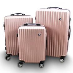 shumee Sada 3 cestovních kufrů BARUT rosegold