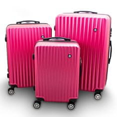 shumee Sada 3 ks cestovních kufrů BARUT malina