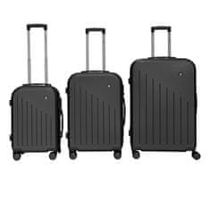 shumee Cestovní kufry 3v1 v černé barvě