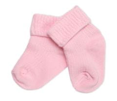 Baby Nellys Kojenecké ponožky, růžové, vel. 6-9 m