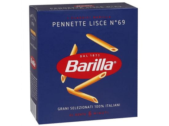Barilla BARILLA Pennette Lisce - italské trubkové těstoviny, těstoviny penne 500g