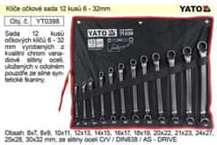 YATO Klíče očkové sada 12 kusů 6-32mm CrV Yato