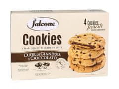 Falcone FALCONE Cookies - Sušenky s kousky mléčné čokolády plněné lískooříškovým krémem 200g 1 balik