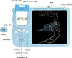 Leventi Mluvící výuková hračka 2v1 Flash Card, LCD psací tablet, 224 slov