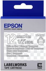 Epson LabelWorks LK-4SBM, páska pro tiskárny etiket, 12mm, 9m, černo-stříbrná (C53S654013)