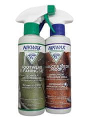Nikwax sada čistící prostředek Footwear Cleaning Gel a impregnace Nubuck/Suede Proof (300 + 300 ml)