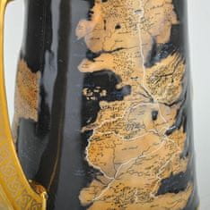 CurePink Keramický pivní korbel Game Of Thrones|Hra o trůny: Westeros Map (objem 950 ml)