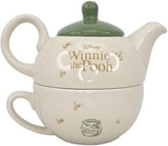 CurePink Keramický set na čaj Disney: Winnie The Pooh - Medvídek Pú (15 x 12 x 11 cm)