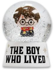 CurePink Těžítko sněhová koule Harry Potter: Kawaii Harry (5 x 6 x 5 cm)