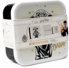 CurePink Plastové boxy na svačinu Harry Potter: Dobby (14 x 6 x 14 cm)