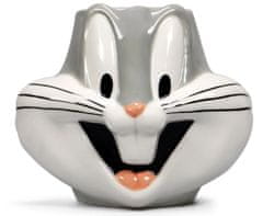 CurePink 3D keramický hrnek Looney Tunes: Bugs Bunny (objem 350 ml)
