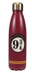 CurePink Nerezová láhev na pití Harry Potter: Platform 9 3/4 (objem 500 ml)