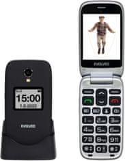 Evolveo EasyPhone FS s nabíjecím stojánkem, černá