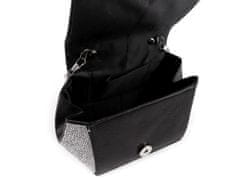 Kraftika 1ks černá crystal kabelka - psaníčko s broušenými kamínky