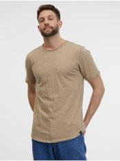ONLY Béžové pánské žíhané basic tričko ONLY & SONS Benne XL