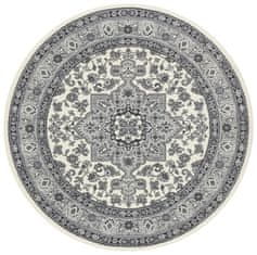 NOURISTAN Kruhový koberec Mirkan 104107 Cream/Grey 160x160 (průměr) kruh