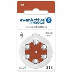 everActive Ultrasonic 1,45 V Náhradní baterie do naslouchadel, velikost 312, 6ks