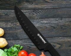 LEBULA Herzberg HG-MSN8BLK: 8dílná sada nožů s akrylovým stojánkem, černá