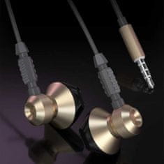 DUDAO Kovová drátová sluchátka do uší 35 mm mini jack šedá X2C-Grey Dudao
