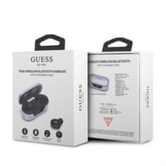 Guess Sluchátka Bluetooth Guess TWS + dokovací stanice - fialová