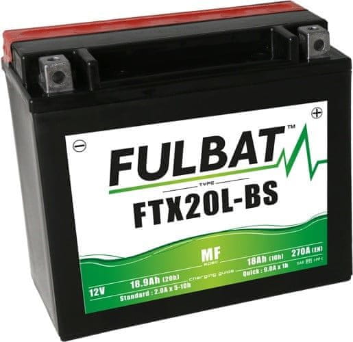 Fulbat baterie 12V/18Ah FTX20L-BS (YTX20L-BS) Linhai 300-800, TGB 325-1000, CAN-AM, YAMAHA FTX20L-BS